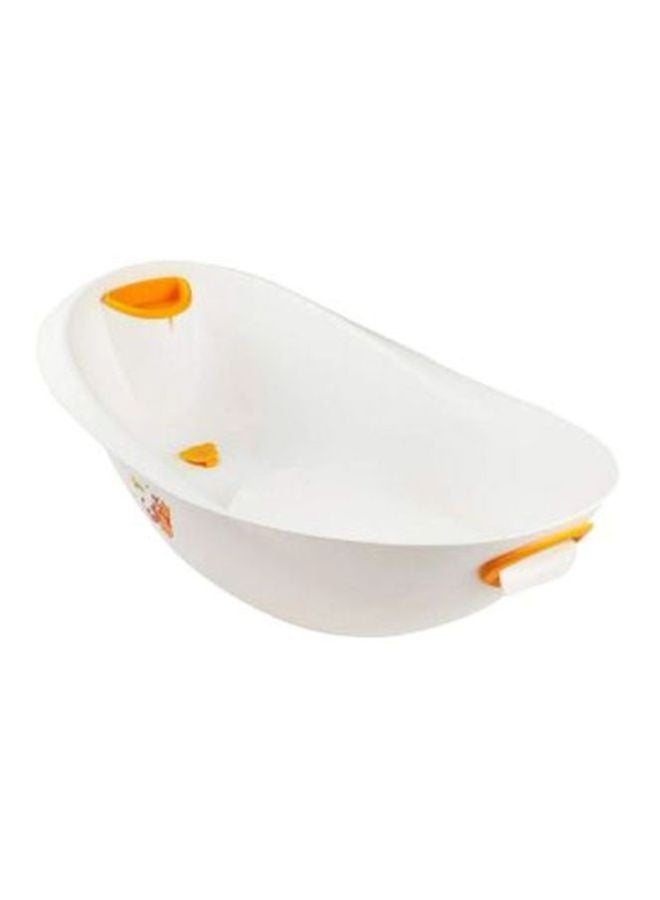 Winnie The Pooh Baby Bath Tub With Plug - White/Orange