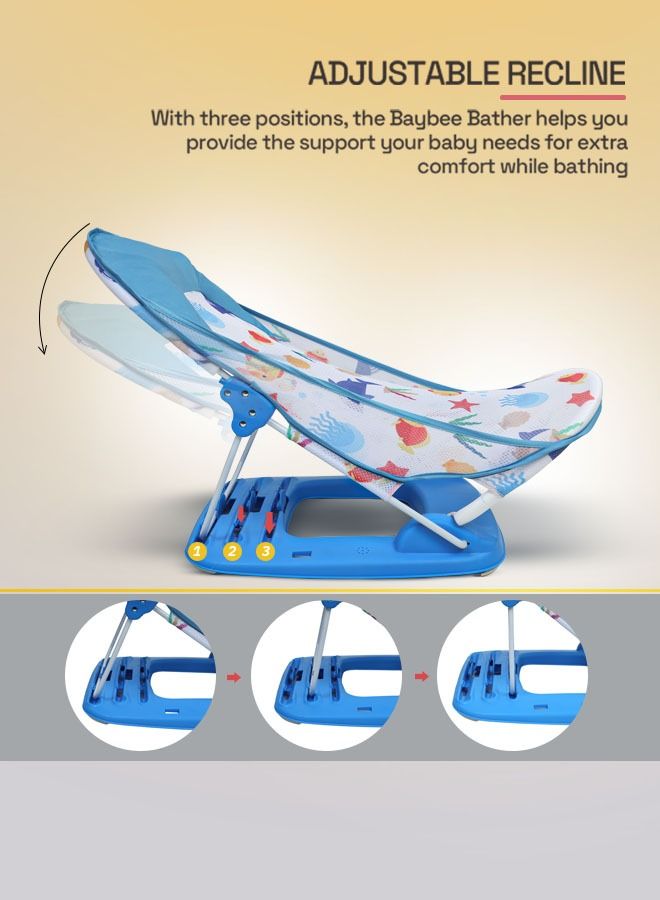 Foldable Baby Bather With 3 Position Recline With Soft Mesh 0 To 6 Months