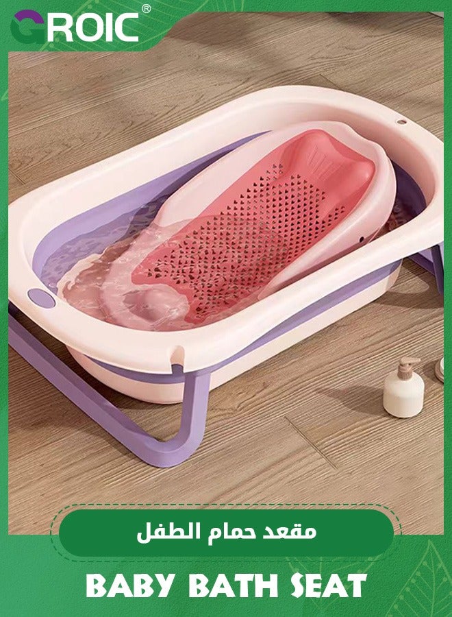 Baby Bather, Baby Bath Support for Bathtub or Sin, Ergonomic Infant Bath Support for Babies,Adjustable Height Bathtub