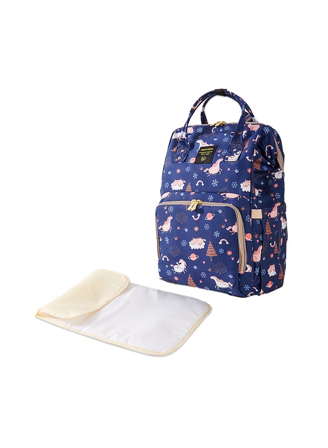 Diaper Bag With USB Charging Port And Changing Mat - Blue Dream Sky