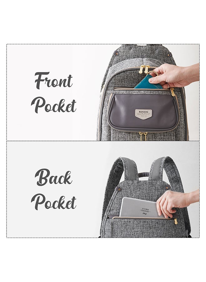 Fashion Compact Diaper Backpack - Grey