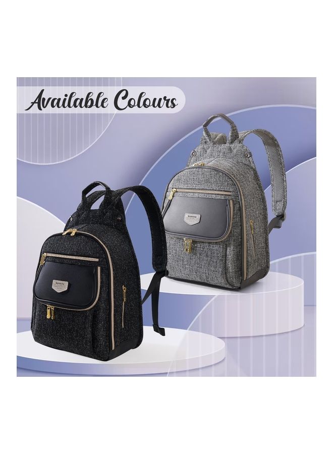 Fashion Compact Diaper Backpack - Grey