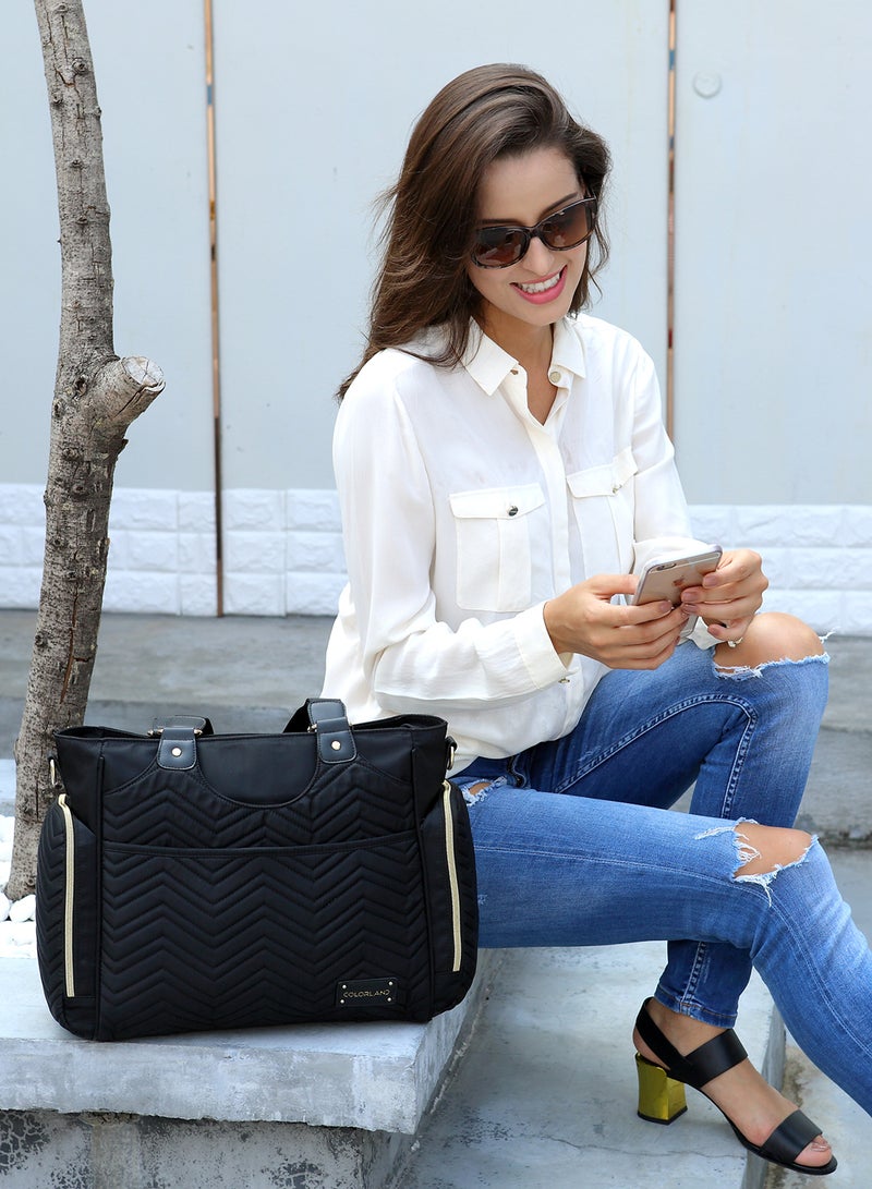 Matilda Diaper Bag For Baby- Black
