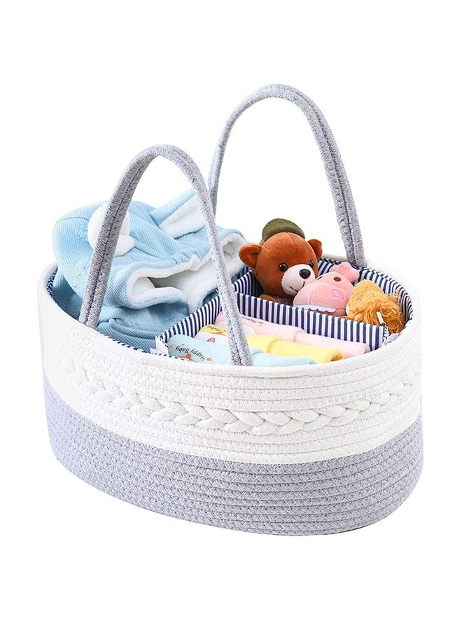 Baby Diaper Caddy With Changing Mats 100 Count - Grey