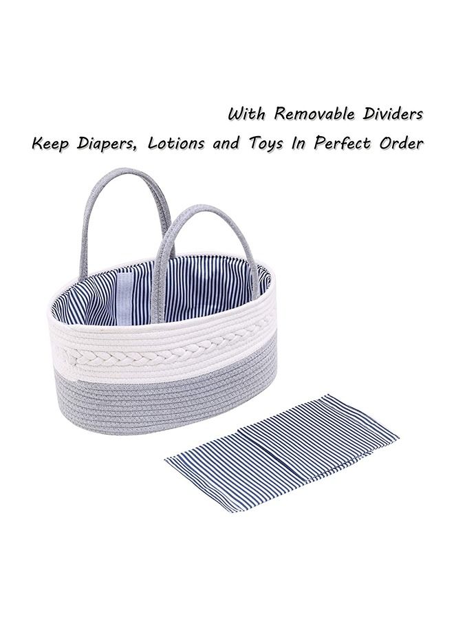 Baby Diaper Caddy With Changing Mats 100 Count - Grey