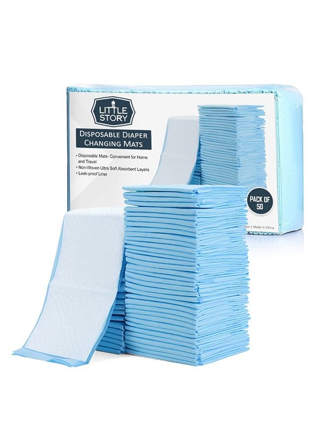 Baby Diaper Caddy With Changing Mats 50 Count - Grey