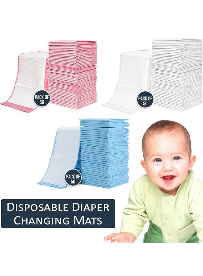 Baby Diaper Caddy With Changing Mats 50 Count - Grey