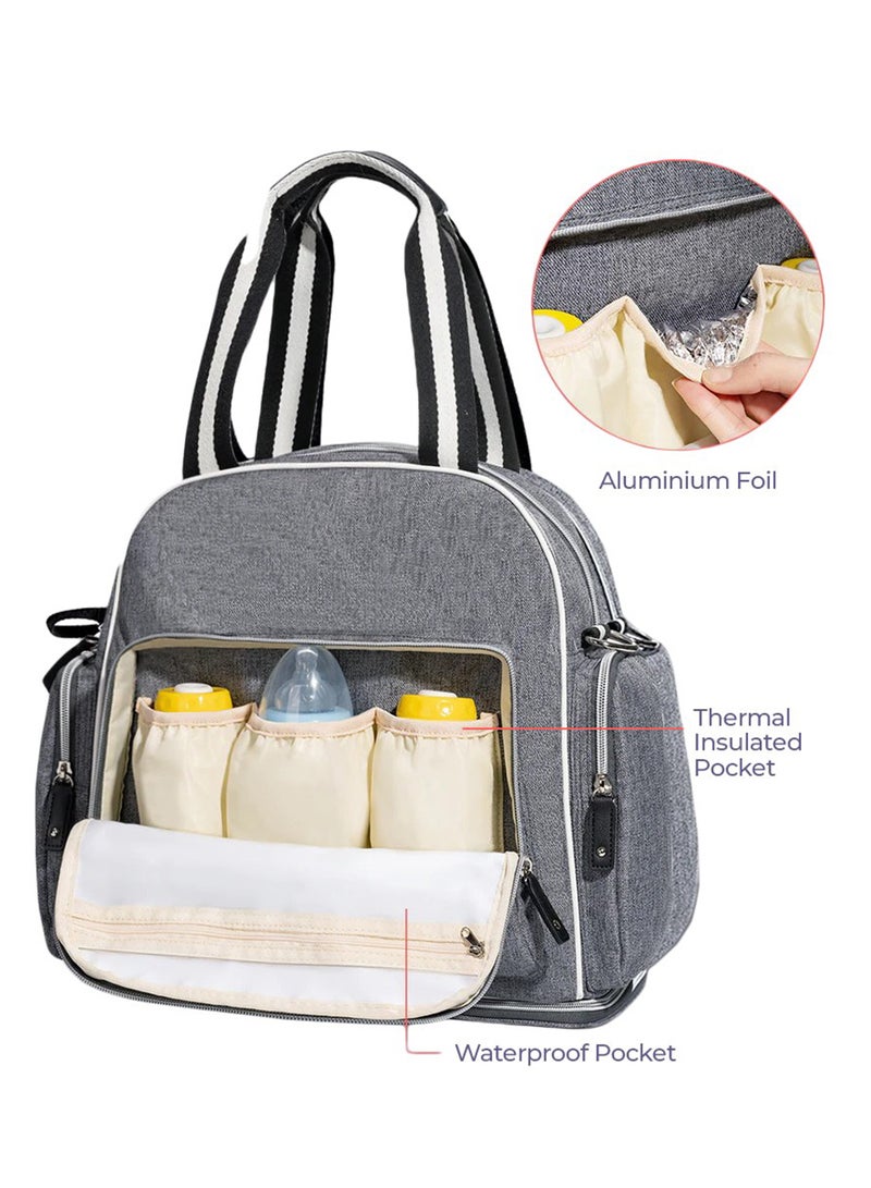 Signature Maternity Diaper Bag - Grey