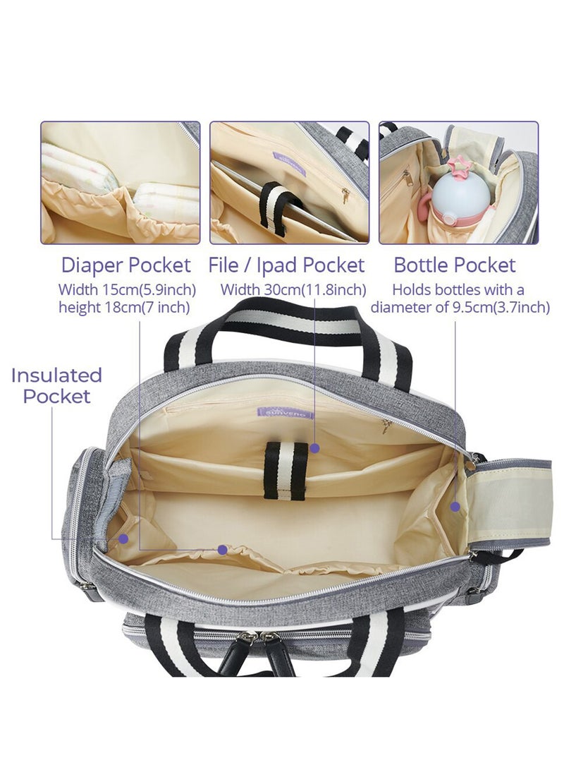 Signature Maternity Diaper Bag - Grey