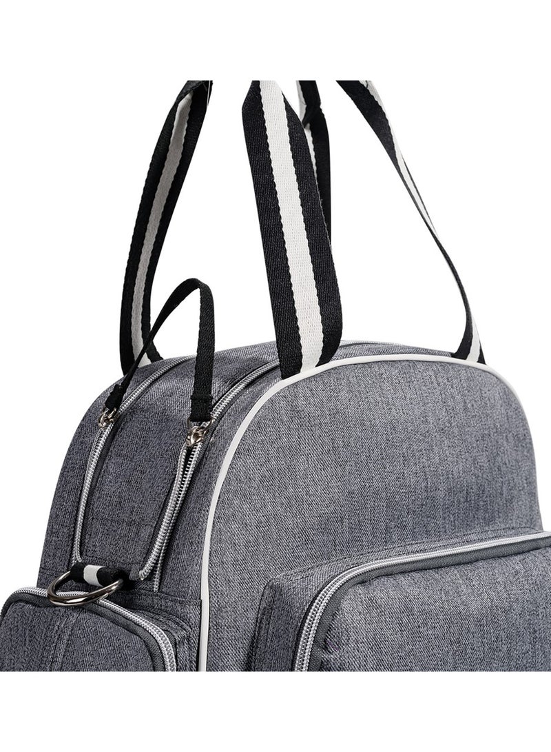 Signature Maternity Diaper Bag With Stroller Hooks Grey