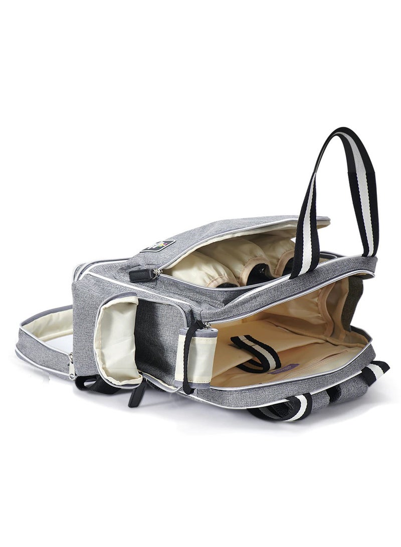 Signature Maternity Diaper Bag With Stroller Hooks Grey