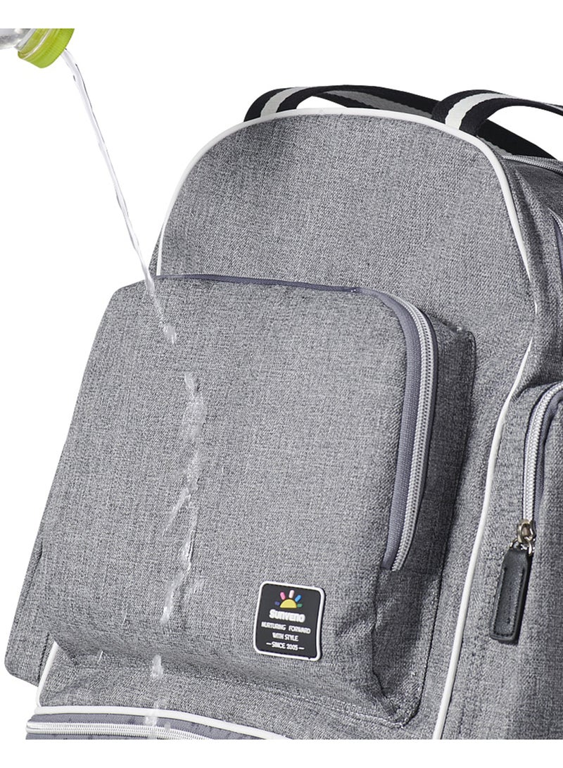 Signature Maternity Diaper Bag With Stroller Hooks Grey