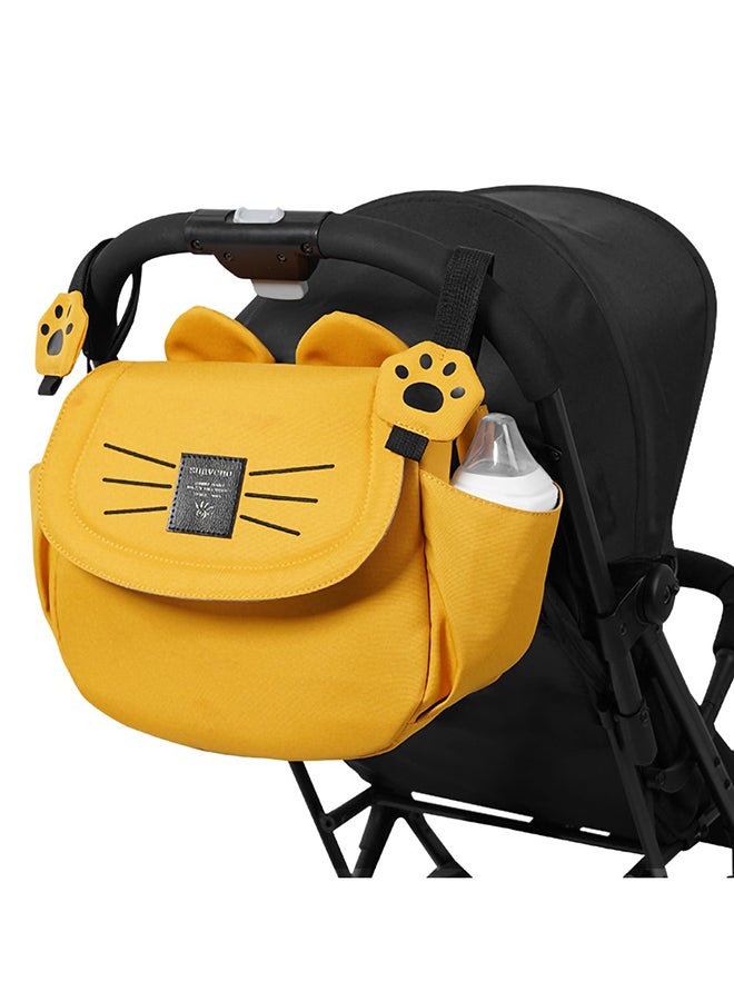 Comfortable And Durable Meow Stroller Diaper Bag - Yellow