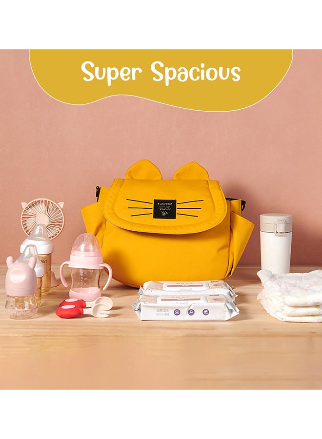 Comfortable And Durable Meow Stroller Diaper Bag - Yellow