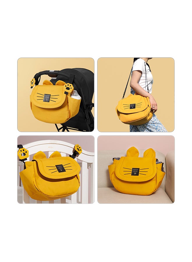 Comfortable And Durable Meow Stroller Diaper Bag - Yellow