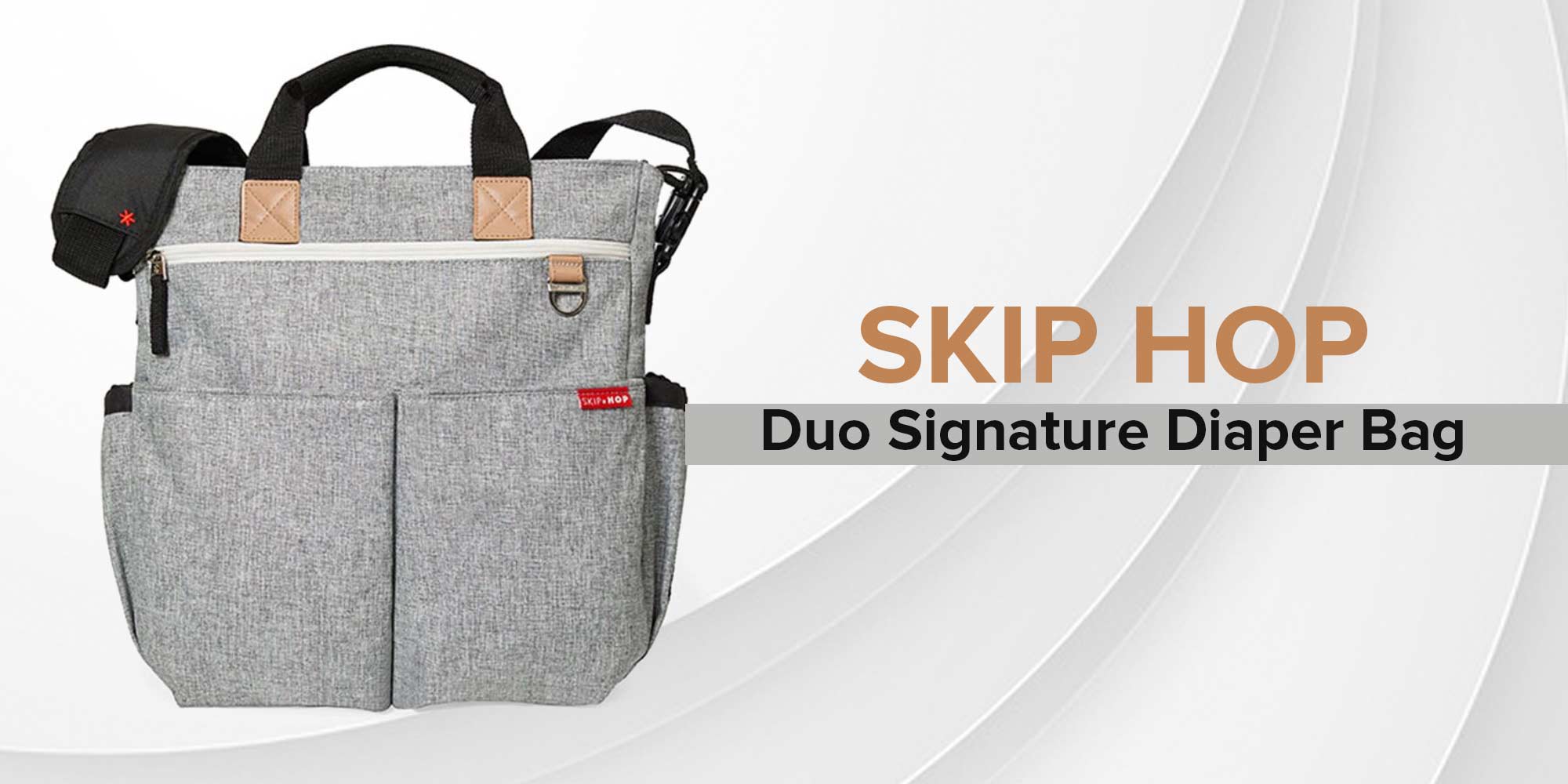 Duo Signature Diaper Bag - Grey Melange