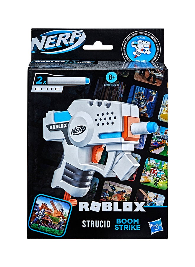Roblox StrucidBoom Strike Dart Blaster, Pull-Down Priming Handle, 2 Elite Darts, Code To Unlock In-Game Virtual Item