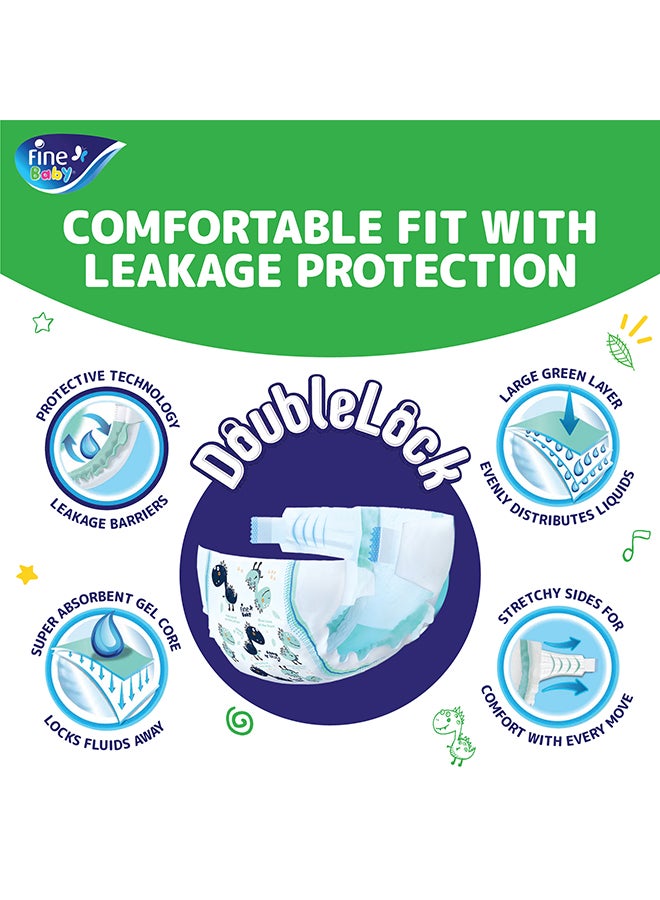 Diapers Size 4 (7-14Kg) Large, 74 Count With The New Double Lock Leak Barriers