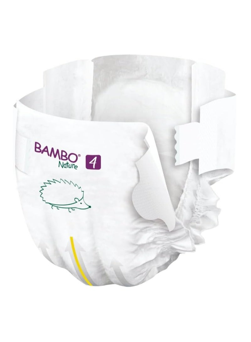 BAMBO NATURE Eco-Friendly tapped Diaper Size 4, 7-14kg, incredibly soft, Ultra Absorb channels (Pack of 48 diapers) Tall pack