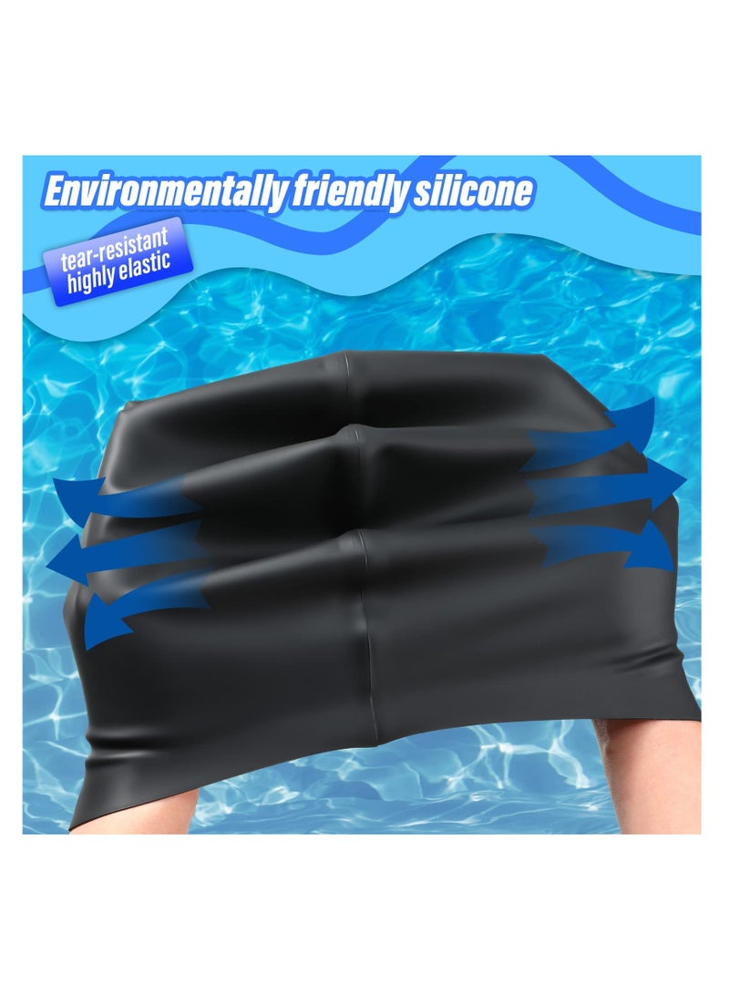 Silicone Swim Cap for Women Men Extra Large Special Design Swimming Cap Waterproof Bathing Cap Swim Hat for Very Long Hair Braids Thick Curly Hair Keep Your Hair Dry