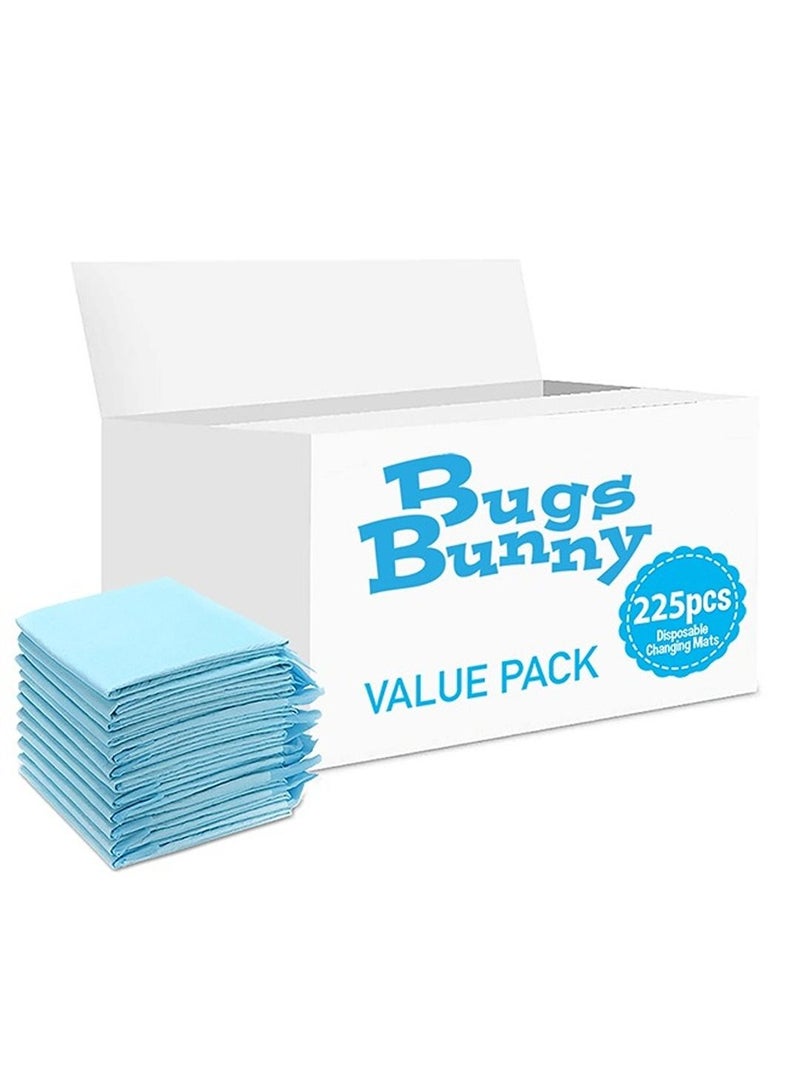 Bugs Bunny Disposable Changing Mats 225 Counts Soft Waterproof Mat Portable Leak Proof Changing Mat New Mom Leak-Proof Under pad Mattress Table Protector Pad