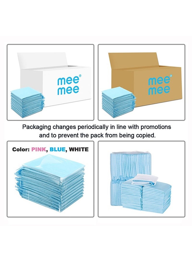 mee mee Disposable Changing Mats 100 Counts Soft Waterproof Mat Portable Leak Proof Changing Mat New Mom Leak Proof Under pad Mattress Table Protector Pad