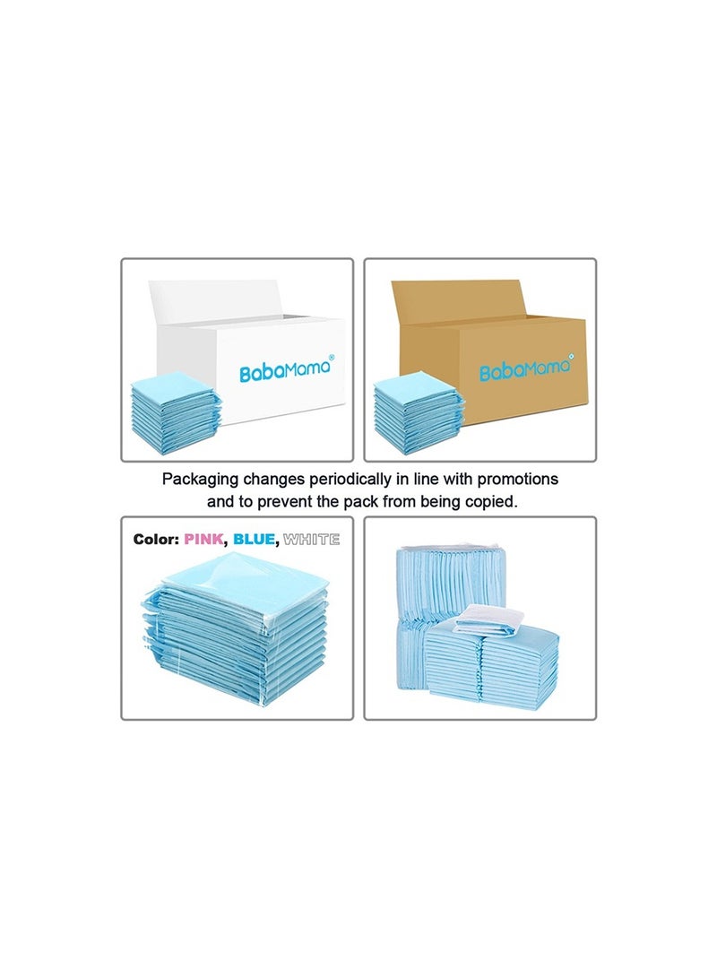 BabaMama Disposable Changing Mats 120 Counts Soft Waterproof Mat Portable Leak Proof Changing Mat New Mom Leak Proof Under pad Mattress Table Protector Pad