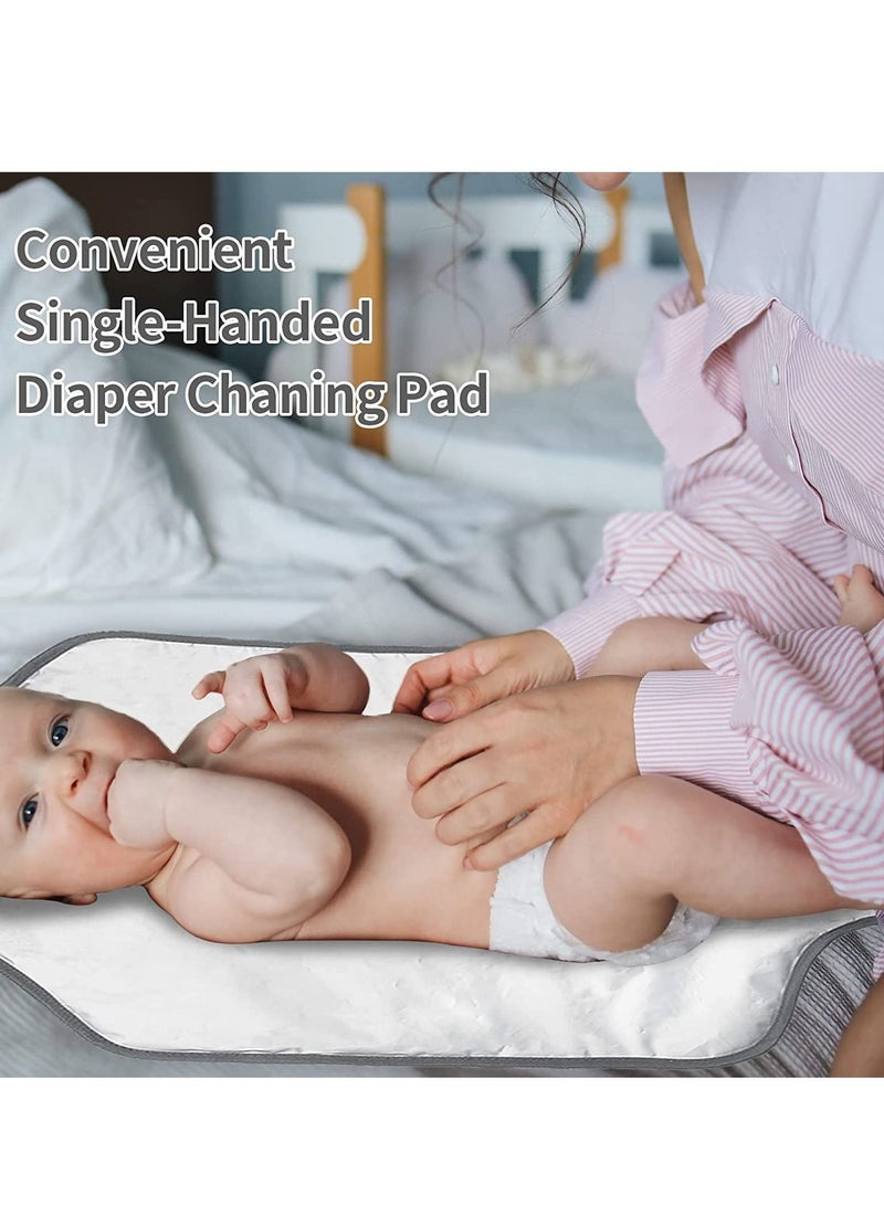 Baby Changing Pad Multifunctional Newborn Bag with Wipes Pocket Waterproof Portable Travel Infant Diaper Mat Compact Kit for Mom Dad Shower Gifts