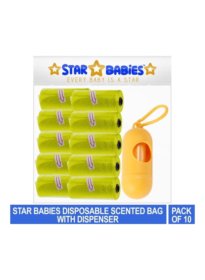 Disposable Scented Bag With Dispenser - Pack Of 10