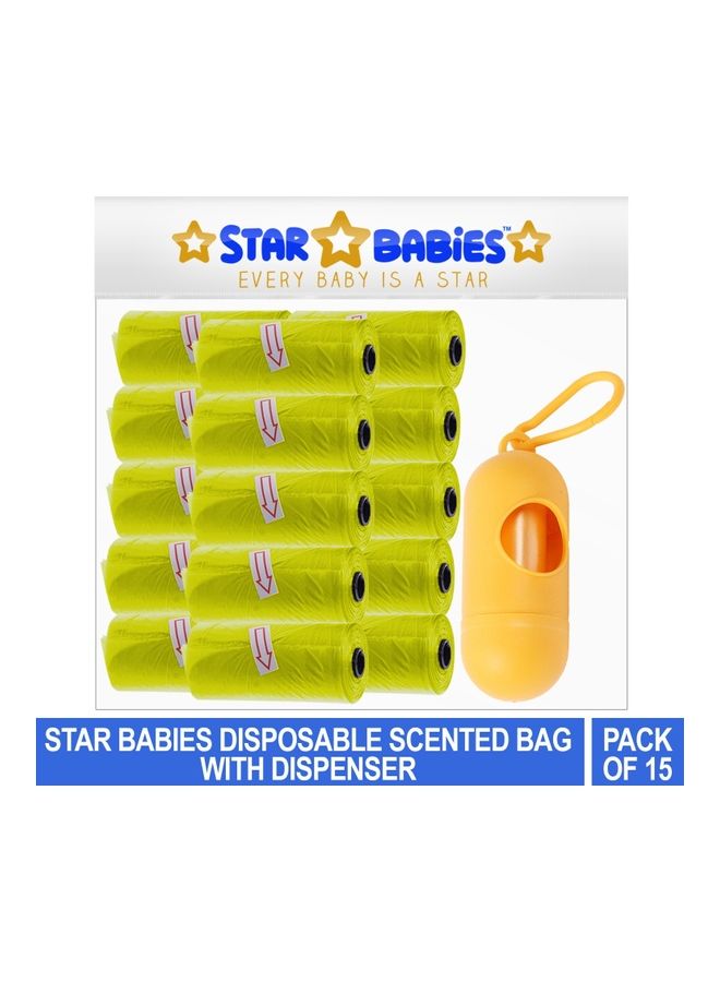 Disposable Scented Bag With Dispenser - Pack Of 15