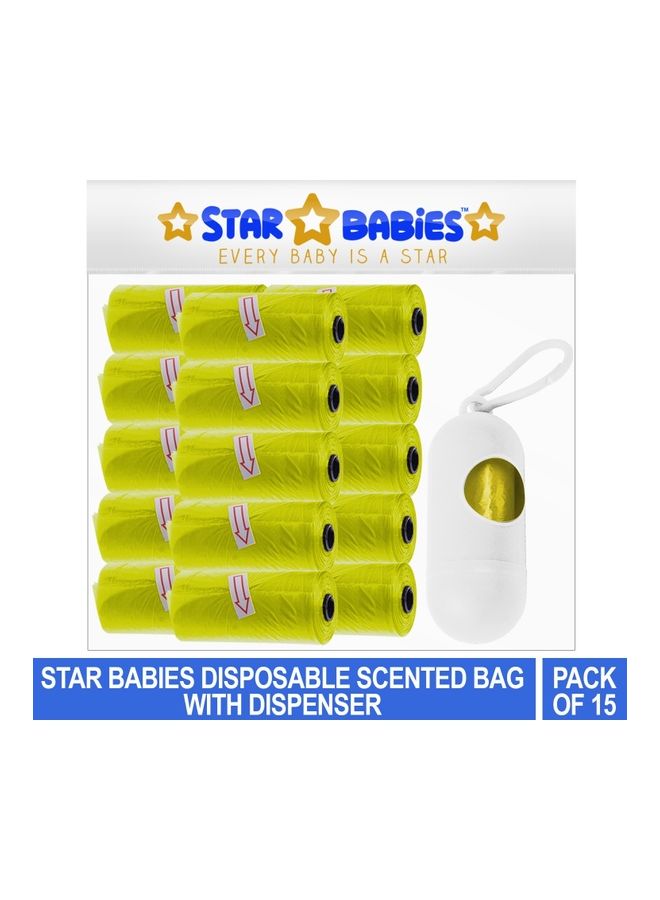 Disposable Scented Bag With Dispenser - Pack Of 15