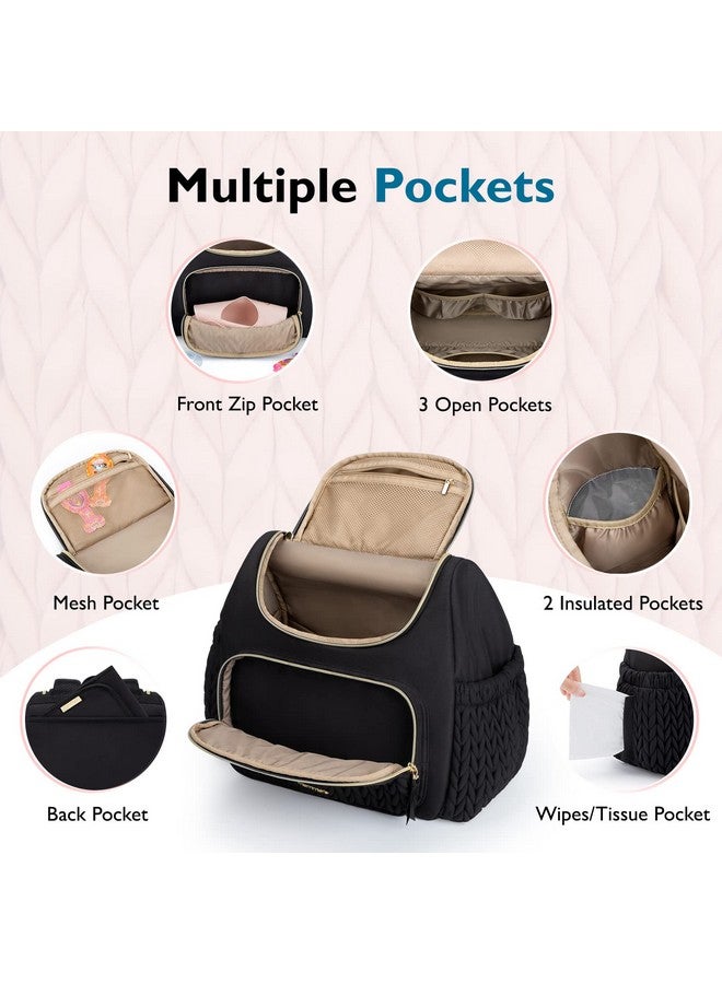 Diaper Bag Small Diaper Backpack Stylish Baby Maternity Bags Travel Backpacks With Insulated Pockets Changing Pad Stroller Straps