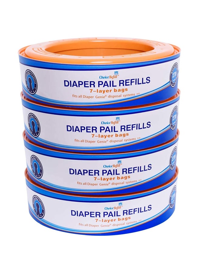 Compatible With Diaper Genie Pails, 4-Pack, 1080 Count