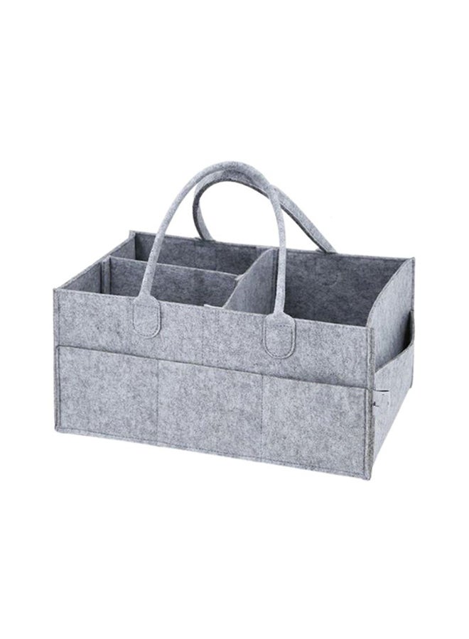 Baby Diaper Changing Organizer Basket Nursery Diapers Table Caddy Bag - Grey