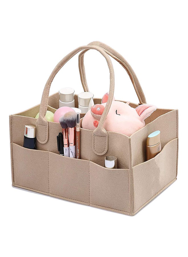 Multi-purpose  Baby Diaper Storage Carry Bag -Beige