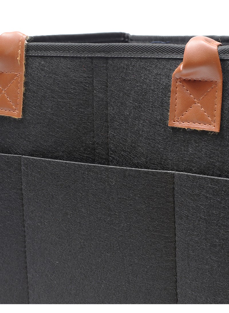 Foldable And Portable Diaper Caddy Organizer Caddy With Travel Pouch - Large - Black