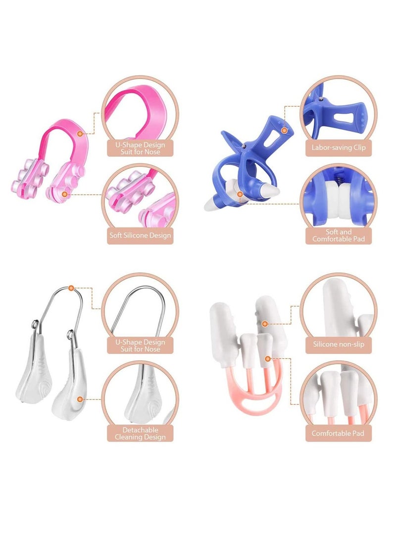 Nose Shaper Clip Nose Up Lifting Shaping Shaper Clip Nose Shapers Silicone Clamp Clip Nose Straighteners for Natural Nose up Slimmer Lifting Shaping 5 Pieces Nose Shaper for Women