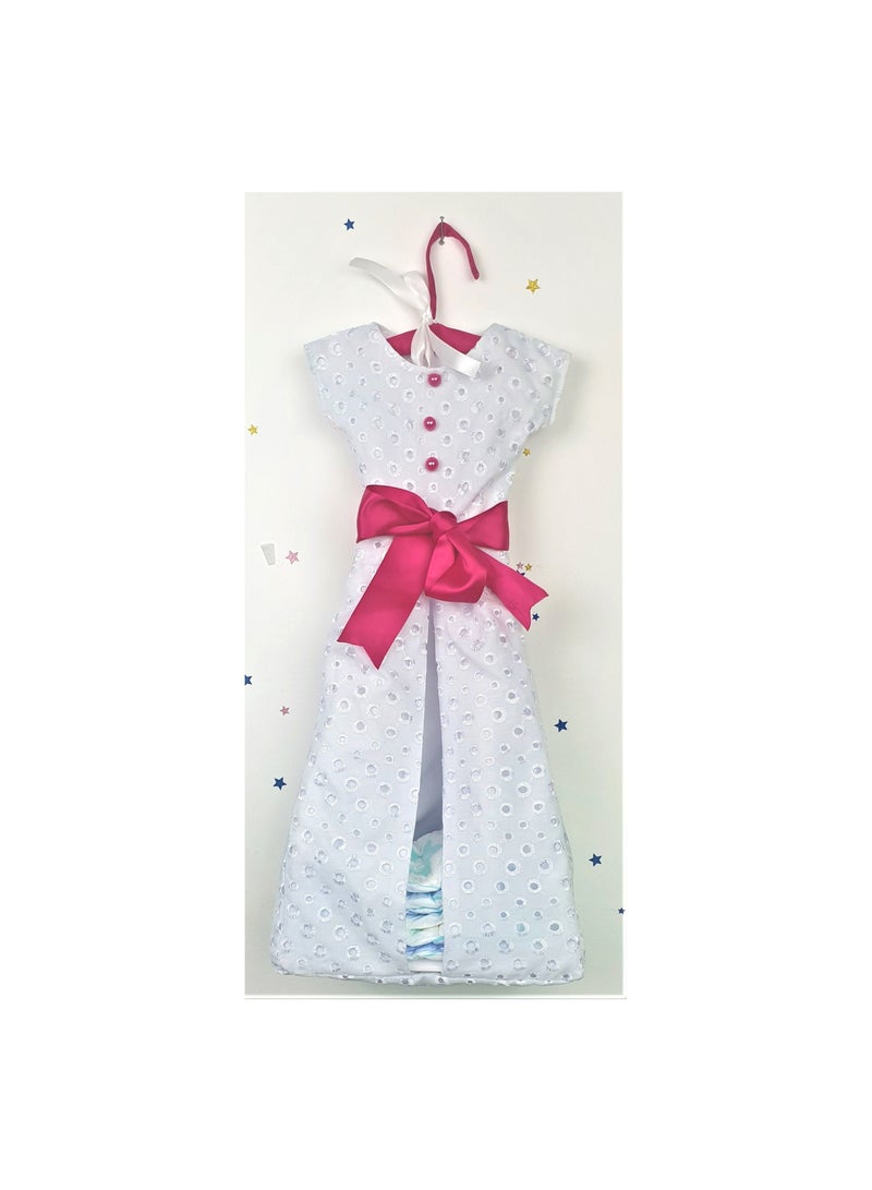 Diaper Dispenser Dress for Wall or Crib