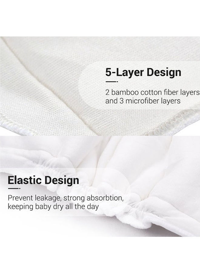 5-Piece Washable Resuable Diapers Inserts Liner Set