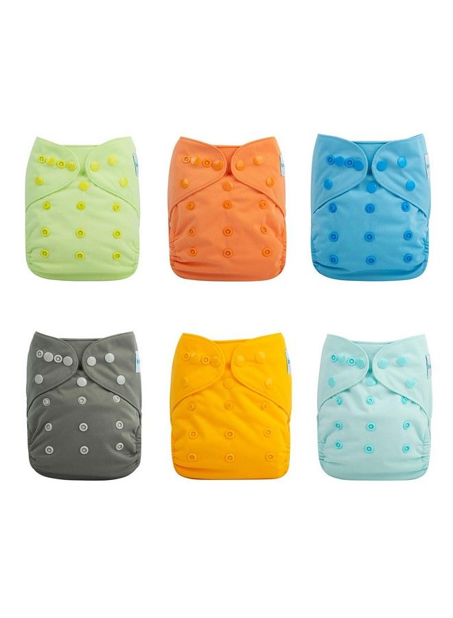 Cloth Diaper Covers For Fitted Diapers And Prefolds With Double Gussetadjustable Reusable For Baby Boys 6Pcs Covers+One Wet Bag 6Dcf06