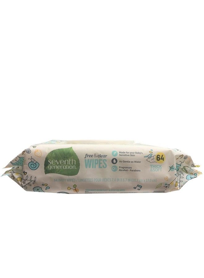 Free & Clear Baby Wipes 64 Ea (Pack Of 4)