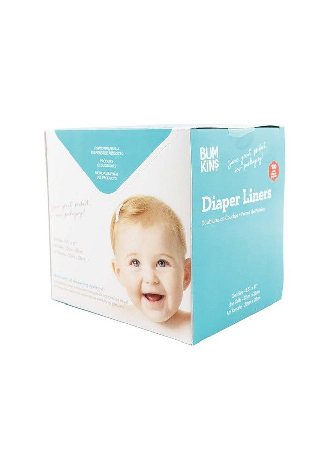 Disposable Cloth Fabric Diaper Liner Biodegradable Neutral 100 Count (Pack Of 1)