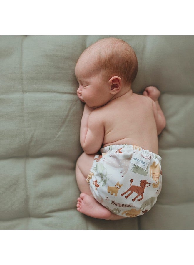 Cloth Diaper Outer Waterproof Cloth Diaper Cover Swim Diaper Leakproof And Breathable Layer Over Prefolds Flats Or Fitteds Reusable Diaper With Snap Closure Size 1 (717Lbs) Offleash