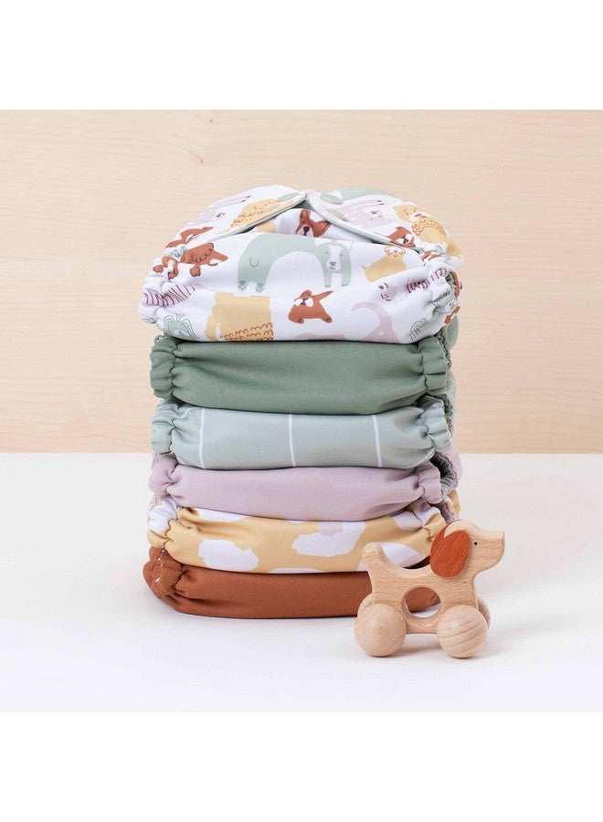 Cloth Diaper Outer Waterproof Cloth Diaper Cover Swim Diaper Leakproof And Breathable Layer Over Prefolds Flats Or Fitteds Reusable Diaper With Snap Closure Size 1 (717Lbs) Offleash