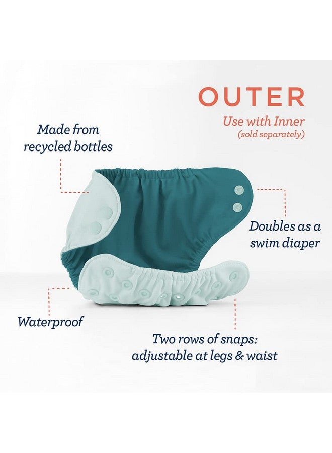 Cloth Diaper Outer Waterproof Cloth Diaper Cover Swim Diaper Leakproof And Breathable Layer Over Prefolds Flats Or Fitteds Reusable Diaper With Snap Closure Size 1 (717Lbs) Mist