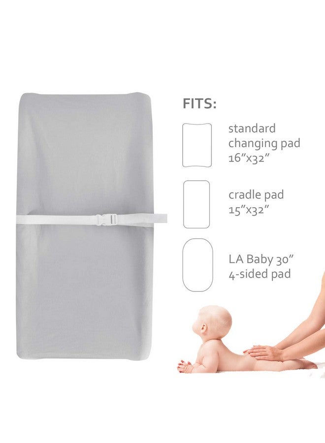 Changing Pad Covers Beige Grey For Boys Girls Cotton 2 Pack Unisex Changing Table Pad Cover Cradle Sheet Soft And Breathable 16