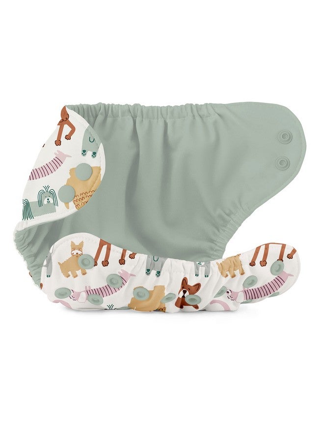 Cloth Diaper Outer Waterproof Cloth Diaper Cover Swim Diaper Leak Proof And Breathable Layer Over Prefolds Flats Or Fitteds Reusable Diaper With Snap Closure Size 2 (18 35Lbs) Off Leash