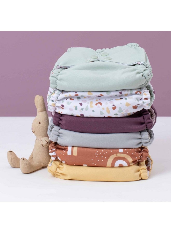 Cloth Diaper Outer Waterproof Cloth Diaper Cover Swim Diaper Leak Proof And Breathable Layer Over Prefolds Flats Or Fitteds Reusable Diaper With Snap Closure Size 1 (7 17Lbs) Barley