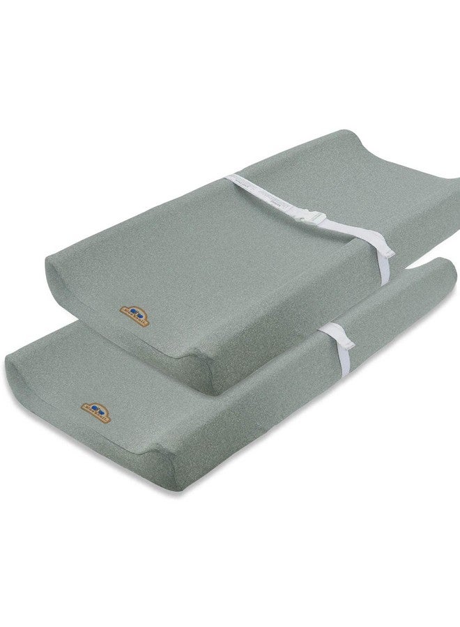 Super Soft And Stretchy Changing Pad Cover 2Pk By Bluesnail (Heather Grey)