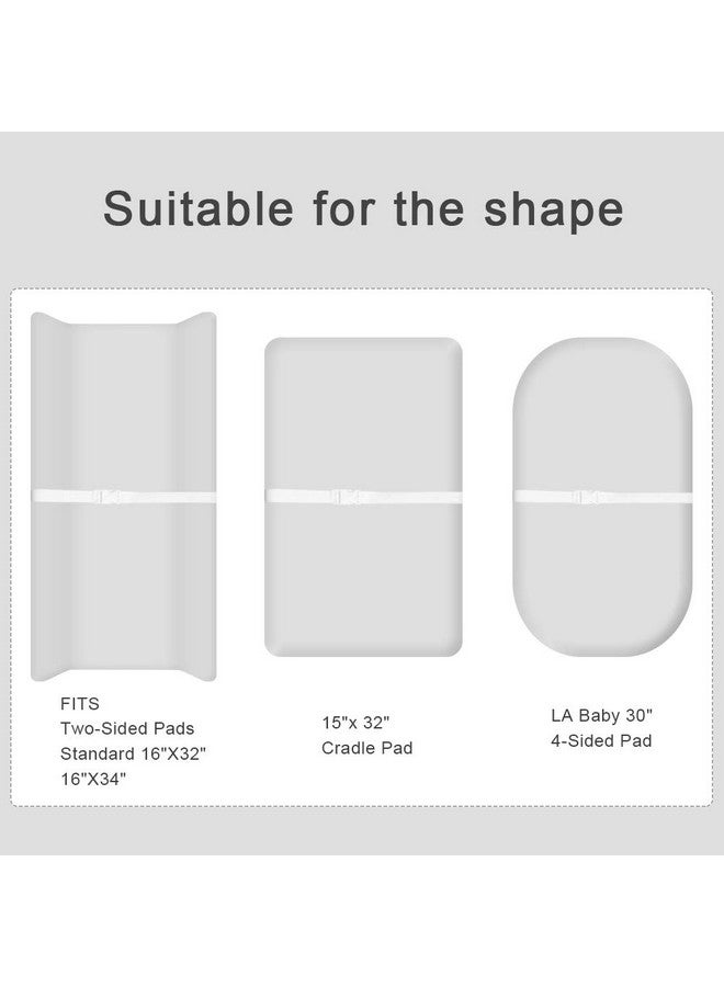 Super Soft And Stretchy Changing Pad Cover 2Pk By Bluesnail (Heather Grey)